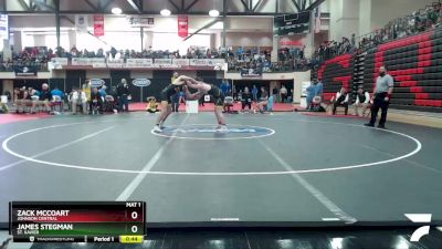 190 lbs Cons. Semi - James Stegman, St. Xavier vs Zack Mccoart, Johnson Central