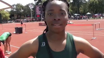 Ashton Purvis after 100-200 double win at the 2012 Stanford Invitational