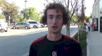 Miles Unterreiner after 28.49 10k PR at the Stanford Invitational