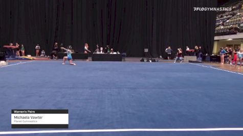 Michaela Vawter - Women's Pairs, Planet Gymnastics - 2021 Women's Xcel Region 4 Championships