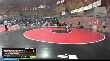 125 lbs Semifinal - Christopher Calderon, Mt. San Antonio College vs Jacob Benavidez, Rio Hondo