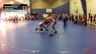 132 lbs Cons. Round 5 - Deegan Hernandez, Martin Luther King vs Manny Meza, Calvary Chapel Downey