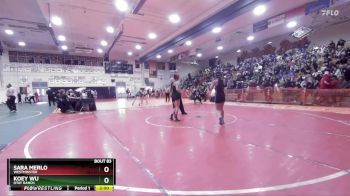 100 lbs Champ. Round 2 - Koey Wu, Otay Ranch vs Sara Merlo, Westminster