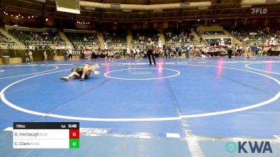 76 lbs Consi Of 8 #1 - Blaze Harbaugh, Black Fox Wrestling Club vs Colin Clark, Newcastle Youth Wrestling