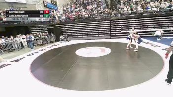 5A 132 lbs Cons. Round 1 - Denver Ellis, Box Elder vs Cael Sandquist, Hunter