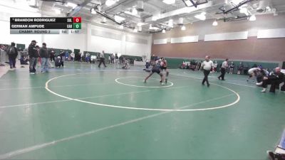 150 lbs Champ. Round 2 - Brandon Rodriguez, Sultana vs German Ampude, Cabrillo (Long Beach)