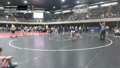 95 lbs Final - Caiden Crusen, Lawrence Township vs Daniel Spicer, Romansville