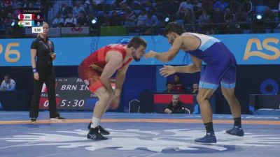 74 kg Qualif. - Magomedrasul Shakhban A Asluev, Bahrain vs Sagar Jaglan, India