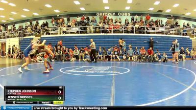 132 lbs Semis (4 Team) - Stephen Johnson, Portage vs Jensen Bridges, Indiana Creek