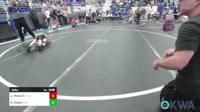 40 lbs Rr Rnd 5 - Jonah Raasch, Black Fox Wrestling Club vs Baker Gates, Ponca City Wildcat Wrestling