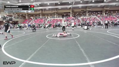 58 lbs Champ. Round 2 - Kenton Schwettman, Colorado Hammers vs River Robison, Black Fox