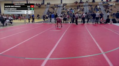 125 lbs 5th Place Match - Austin Grzywinski, Saint Cloud State vs Cole Gentsch, Wisconsin-La Crosse