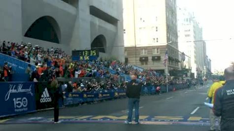 Ben True Finish of Men's 5k Boston Marathon 2012