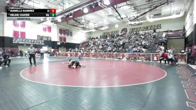 105 lbs Semifinal - Kelsie Chater, Walnut vs Isabella Ramirez, Palm Springs