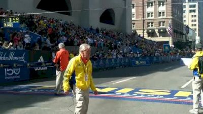 Collis Birmingham Finish of Men's Invitational Mile Boston Marathon 2012