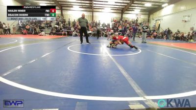 70-75 lbs 3rd Place - Hailen Hiner, Pawnee Wrestling Club vs Deacon Doerr, Team Tulsa Wrestling Club