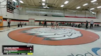 95-100 lbs Semifinal - Harlowe Newton, Worland Middle School vs Ryan Whisenant, Greybull MS