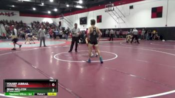 106 lbs Semifinal - Sean Willcox, St John Bosco vs Yousef Jubrail, Chaminade