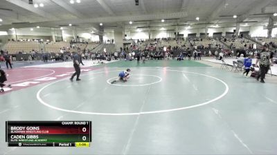 80 lbs Champ. Round 1 - Brody Goins, Blackman Wrestling Club vs Caden Gibbs, Elite Wrestling Academy