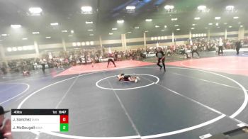 40 lbs Quarterfinal - Jerimiah Sanchez, Duran Elite vs Jackson McDougall, SoCal Hammers