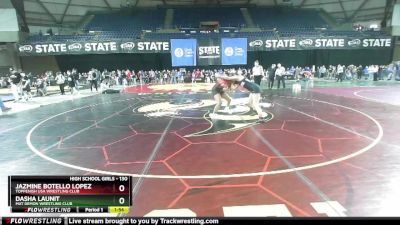 130 lbs Round 1 - Dasha Launit, Mat Demon Wrestling Club vs Jazmine Botello Lopez, Toppenish USA Wrestling Club
