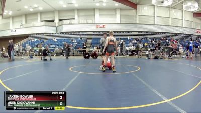 92 lbs Quarterfinal - Aden DiGiovanni, Team Donahoe Wrestling Club vs Jaxten Bowler, Champions Wrestling Club