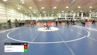 87 lbs Consolation - Liam Hansen, ME Trappers WC vs Albert Cora, None