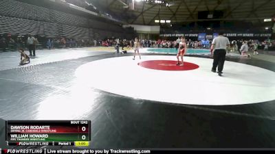 84 lbs Cons. Round 2 - William Howard, Fife Thunder Wrestling vs Dawson Rodarte, Orting Jr. Cardinals Wrestling