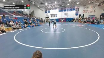 170 lbs Cons. Round 2 - Freedom Johnston, Thunder Basin High School vs Hailey Brower, Thunder Basin High School