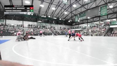 129-141 lbs Quarterfinal - Sophie Crescenzo, Lisle vs Isabella `Izzy` Resendez, Chatham Glenwood