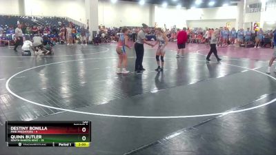 120 lbs Round 5 (8 Team) - Destiny Bonilla, Pink Predators vs Quinn Butler, South Dakota Heat