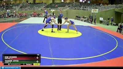 115 lbs Semis (4 Team) - Zoe Vickers, Oakland vs Tanner Joyce, Crane