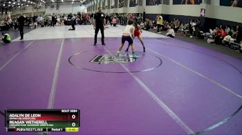 100 lbs Cons. Round 2 - Reagan Wetherell, Cornerstone Warriors Wrestling Club vs Adalyn De Leon, Ohana HQ Wrestling