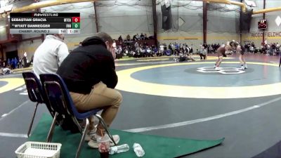 106 lbs Champ. Round 2 - Sebastian Gracia, Mount Carmel vs Wyatt Dannegger, Francis Howell North