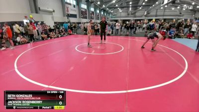 126 lbs Champ. Round 1 - Seth Gonzales, Randall Youth Wrestling Club vs Jackson Rosenberry, WAR Training Center