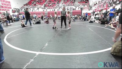 40 lbs Semifinal - Lochlan Dixon, Noble Takedown Club vs Averie Barnard, ARDMORE TAKEDOWN CLUB