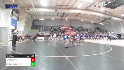 144 lbs 3rd Place - Jack White, Berryhill High School vs Cooper Barrington, Berryhill High School