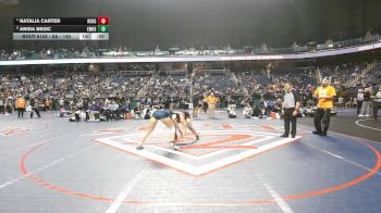 8A - 145 lbs 3rd Place Match - Anida Begic, East Mecklenburg High School vs Natalia Carter, Hoke County High School