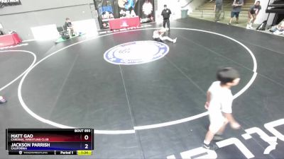 135 lbs Quarterfinal - Jackson Parrish, California vs Matt Gao, Cardinal Wrestling Club