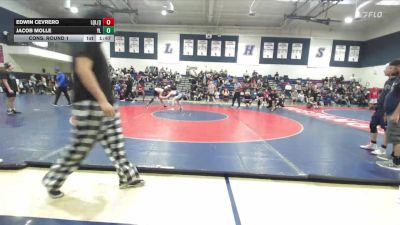 140 lbs Cons. Round 1 - Jacob Molle, YL vs Edwin Cevrero, La Quinta L (La Quinta)