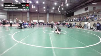 125 lbs Champ. Round 3 - Jayden Jones, Omaha Westside vs Hannah Maskrod, Ozark