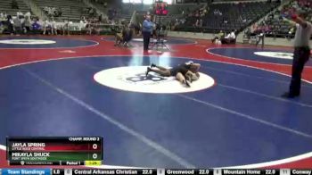 140 lbs Champ. Round 2 - Mikayla Shuck, Fort Smith Southside vs Jayla Spring, Little Rock Central