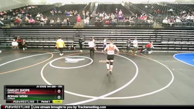 178 lbs Champ. Round 2 - Oakley Shope, Uintah Wrestling vs Roman Winn, Cyprus