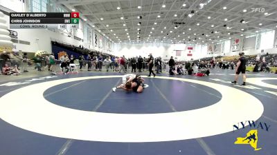132 lbs Cons. Round 5 - Oakley D`Alberto, Washingtonville Wizards Wrestling vs Chris Johnson, Saratoga Wrestling Club
