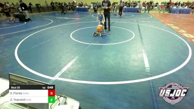 49 lbs Consi Of 32 #2 - Xzayvian Flores, Dumas Wrestling vs Zane Thornhill, Noble Takedown Club