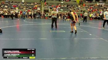 130 lbs Quarterfinal - Victoria Powers, Nebraska Wrestling Academy vs Cambri Kreibaum, Sioux Central Rebels