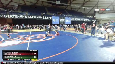 50-53 lbs Semifinal - Elsie Woods, FordDynastyWrestlingClub vs Samaya Garza, Moses Lake Wrestling Club