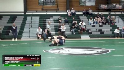 285 lbs 1st Place Match - Rylee Creasey, Snow vs Tominiko Takafua, North Idaho College