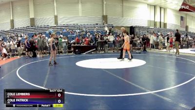 83 lbs Cons. Round 4 - Cole Lemberg, IL vs Cole Patrick, MI