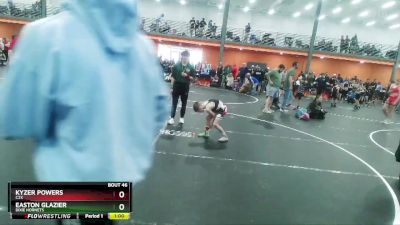 70 lbs Cons. Round 2 - Easton Glazier, Dixie Hornets vs Kyzer Powers, C2X